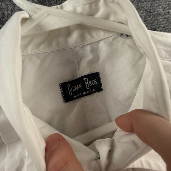 VTG Gitman Bros Tuxedo Shirt Men 16.5 37 Tall White Formal Dress Shirt USA Made - Picture 8 of 16